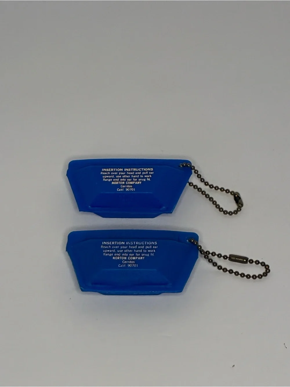 Norton Sonic II Blue Hearing Protector Cases Only Keychain Set